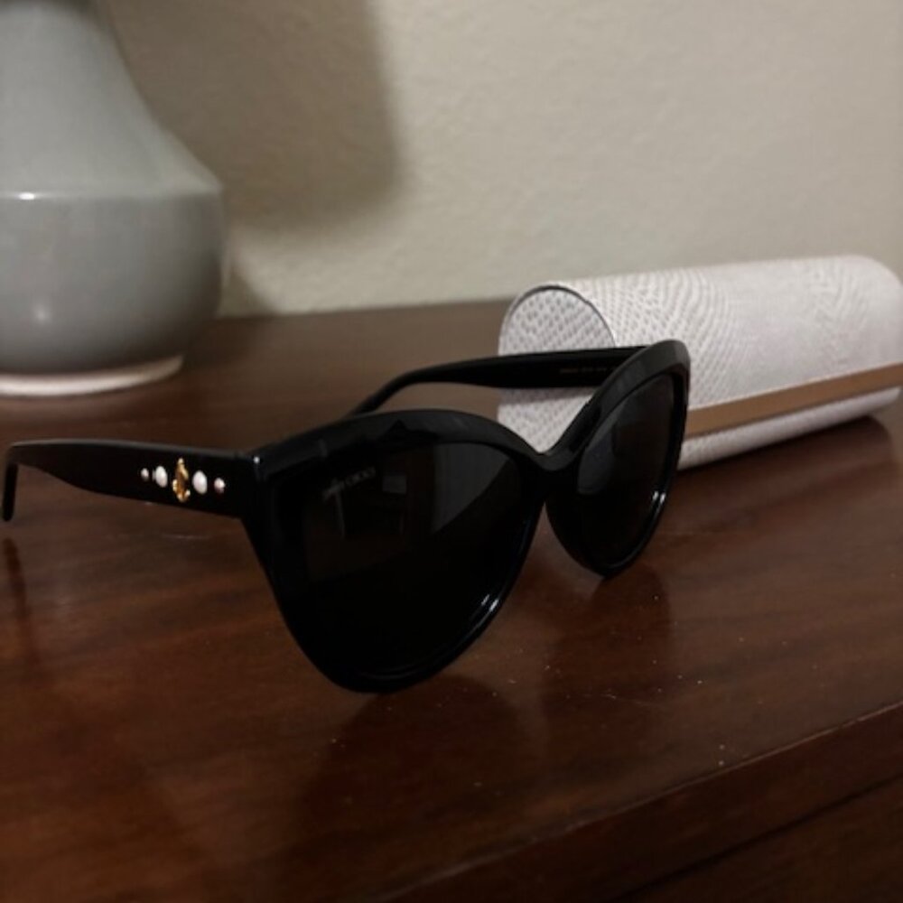 Jimmy Choo Butterfly Sunglasses Sinnie 807IR Black 57mm